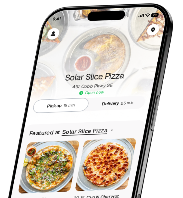 Solar Slice Pizza app preview